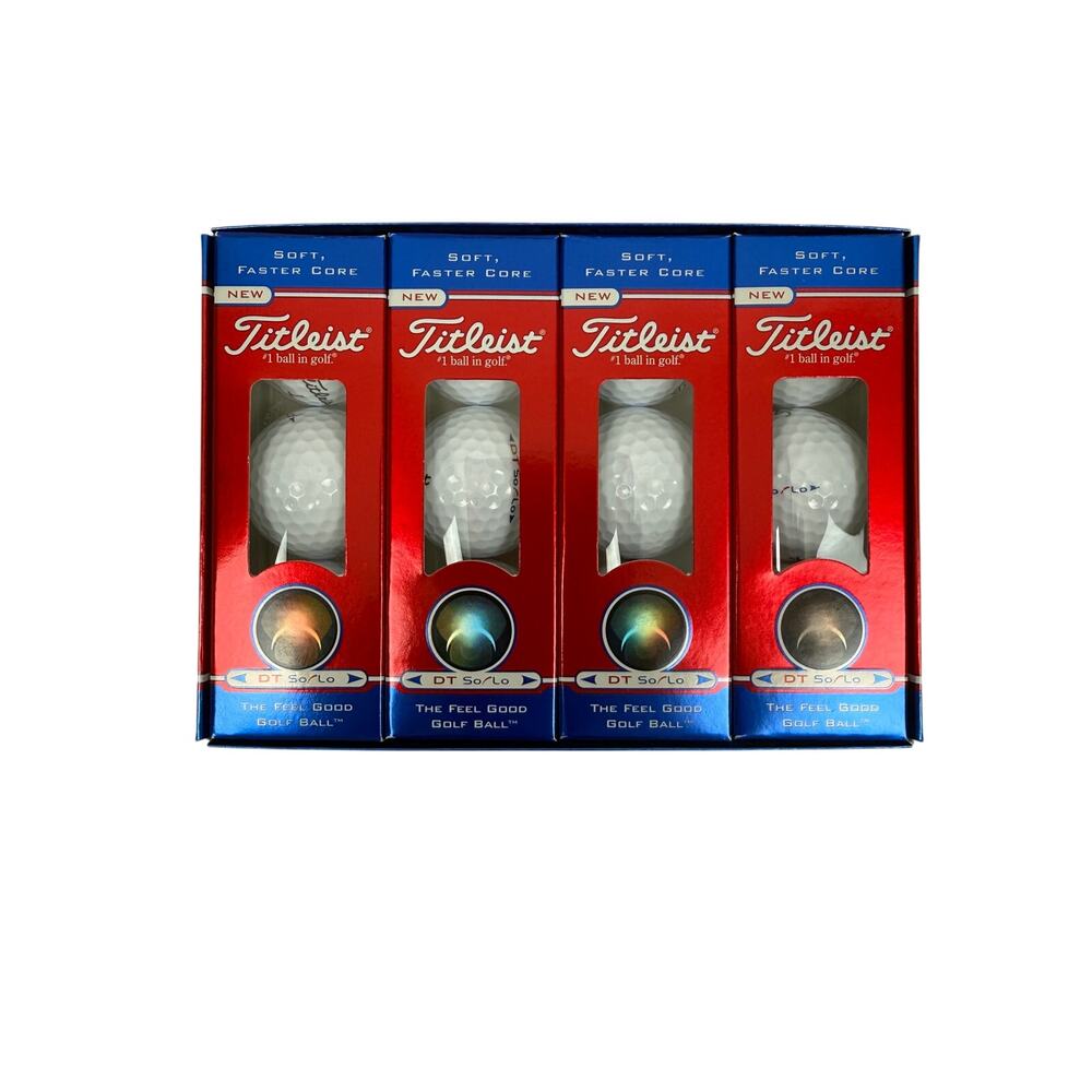Titleist DT SoLo Golf Balls 1 Dozen 12 Balls 4 Sleeves New Sealed NOS